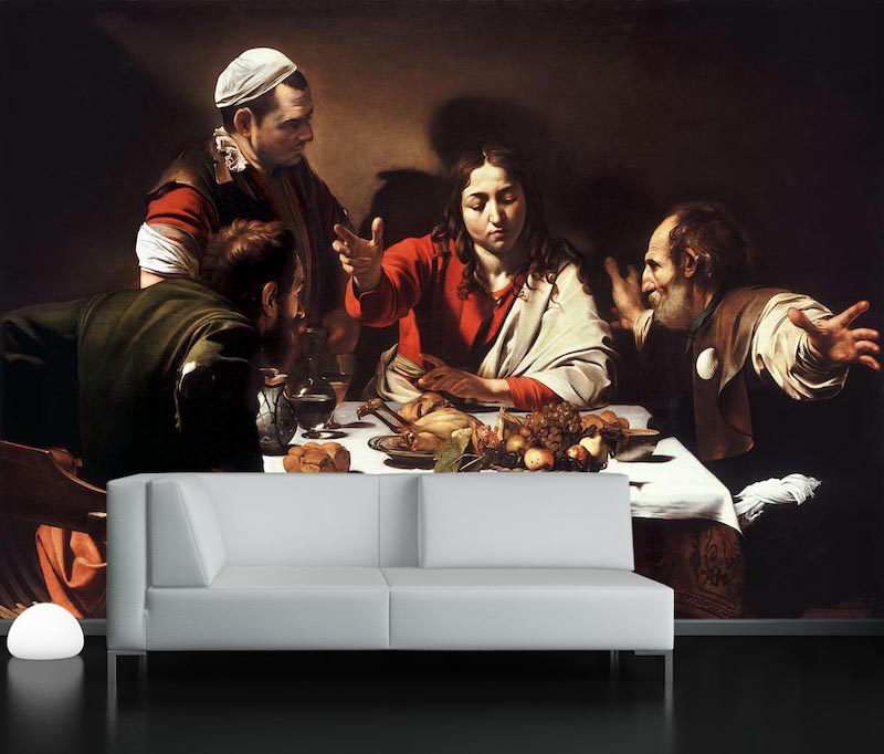 Emmmausmahl von Caravaggio Tapete | 3DFototapete - 2