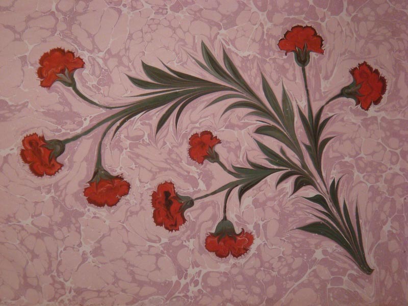 Blumen Marmorkunst Tapete | 3DFototapete