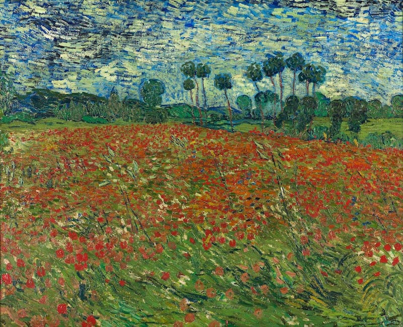 Van Gogh - Mohnfeld Tapete | 3DFototapete