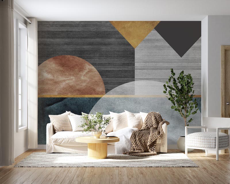 Geometrische Horizonte Abstract Art Tapete | 3DFototapete - 2