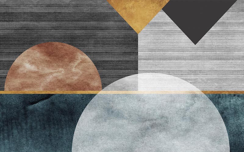 Geometrische Horizonte Abstract Art Tapete | 3DFototapete