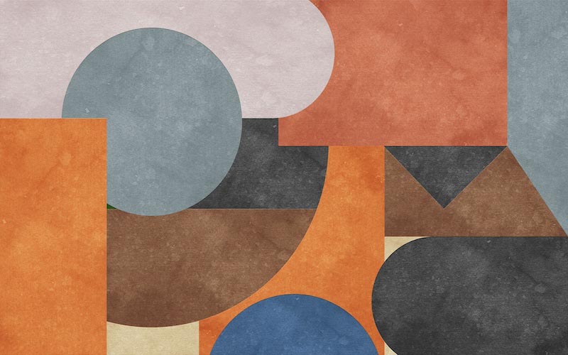 Retro-Geometrie Abstract Art Tapete | 3DFototapete