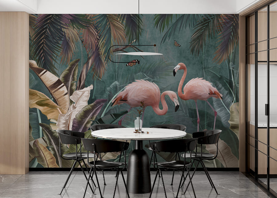 Rosa Flamingo Tapete | 3DFototapete - 2