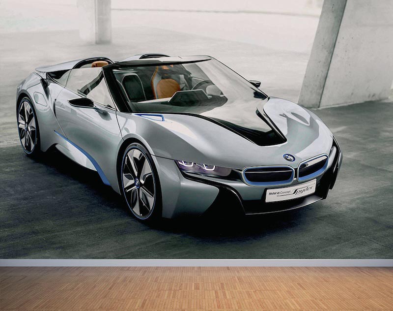 BMW i8 Hybrid Auto Tapete | 3DFototapete - 2
