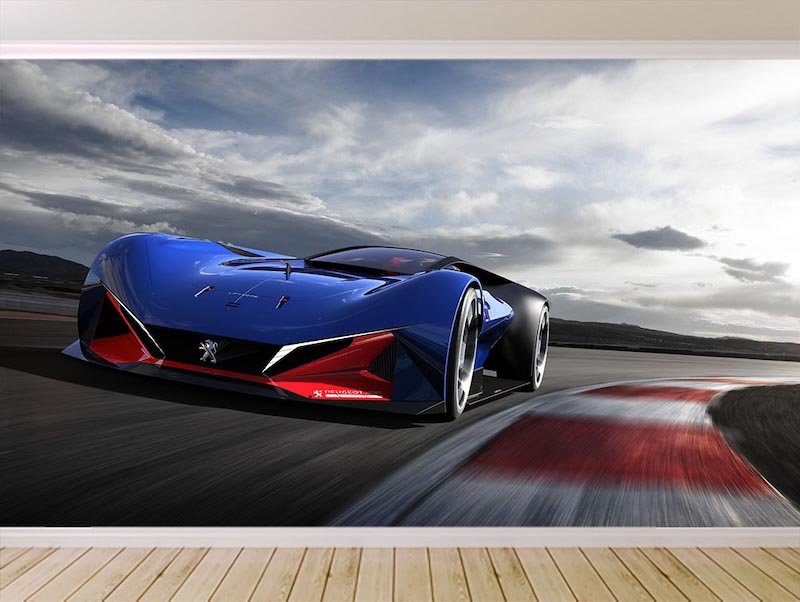 Peugeot Rennwagen Tapete | 3DFototapete - 2