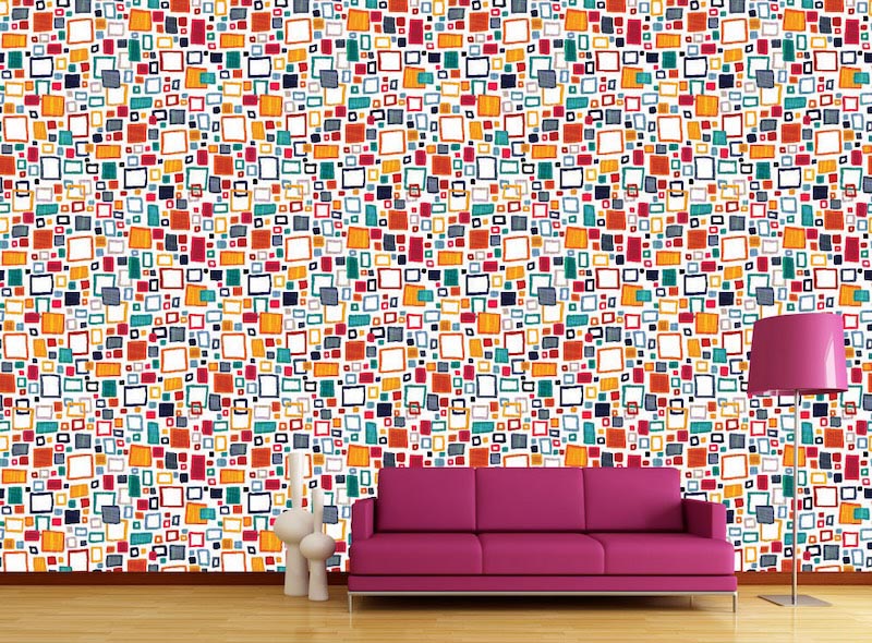 Bunte Rechtecke Tapete | 3DFototapete - 2