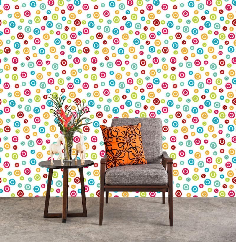 Bunte Kreise Tapete | 3DFototapete - 2