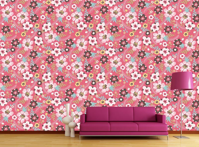 Bunte Blumen Tapete | 3DFototapete - 2