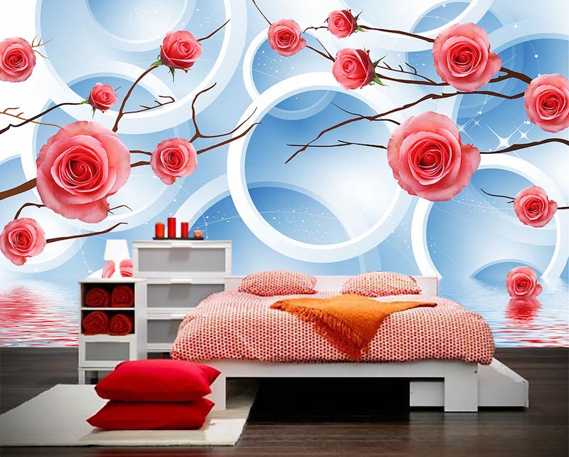 Rosen und Kreise Tapete | 3DFototapete - 2