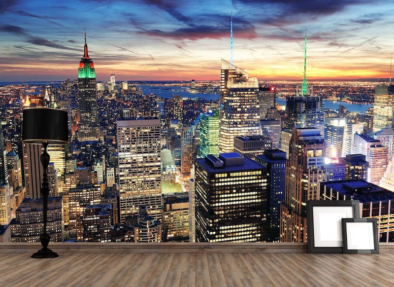 Lichter in New York Tapete | 3DFototapete - 2