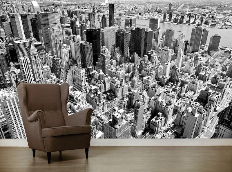New York Schwar-weiß Tapete | 3DFototapete - 2