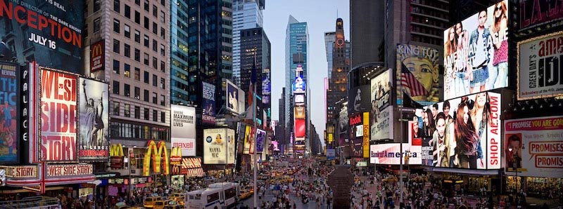 Menschenmenge auf Times Square Tapete | 3DFototapete