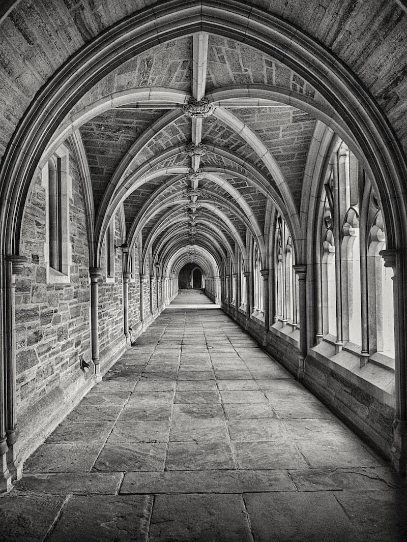 Schlossweg in schwarzweiß Tapete | 3DFototapete