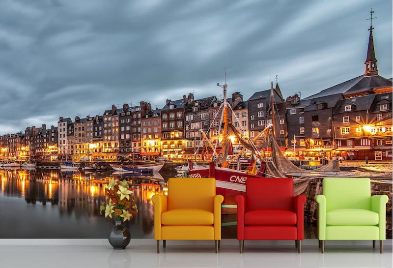 Europäische Honfleur Marine Tapete | 3DFototapete - 2