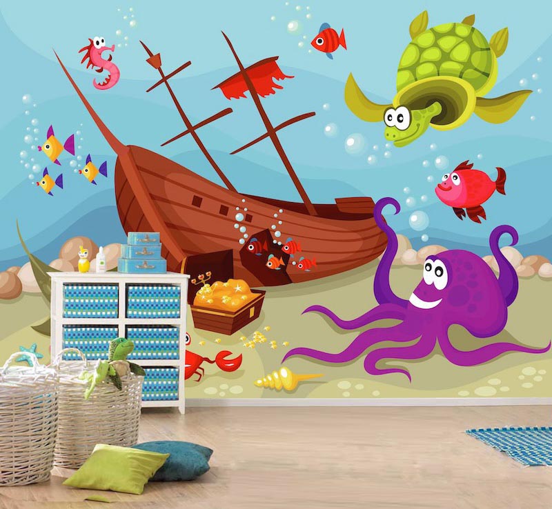 Unter dem Meer Tapete | 3DFototapete - 2