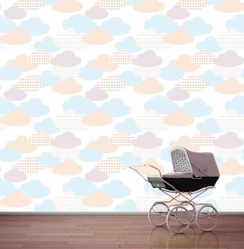 Bunte Wolken Tapete | 3DFototapete - 2