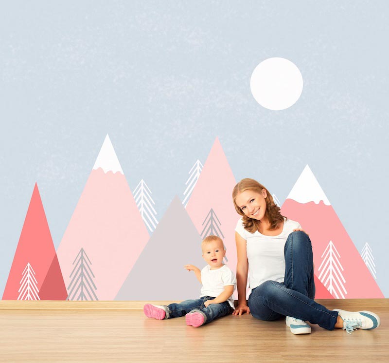 Bunte Berge Tapete | 3DFototapete - 2