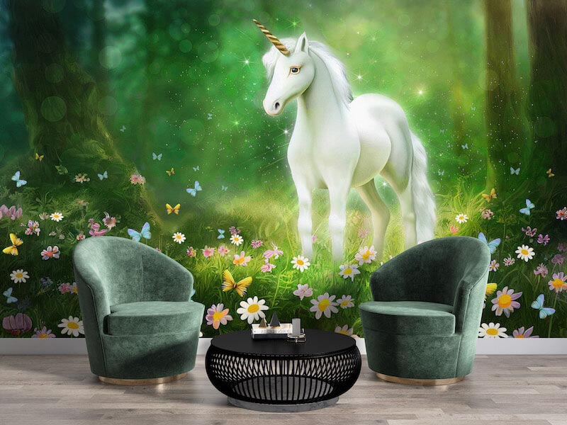Einhorn im Zauberwald Tapete | 3DFototapete - 2