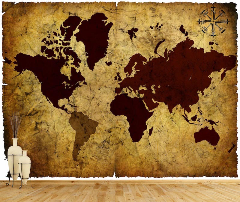 Kompass der Welt Tapete | 3DFototapete - 2