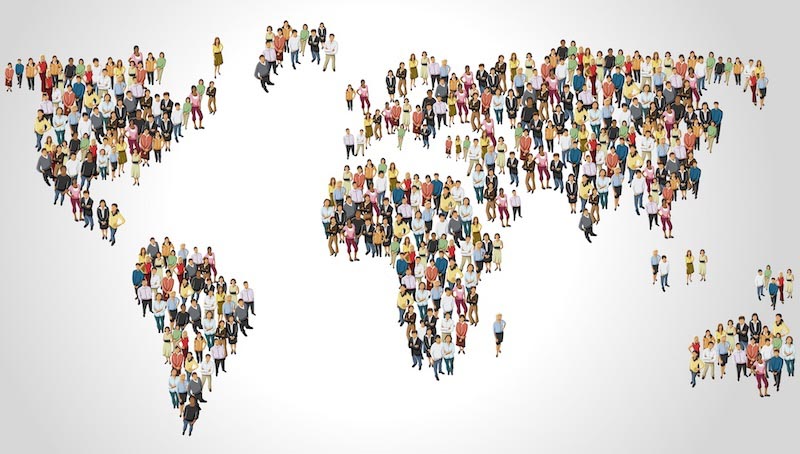 People of the world - 3D wallpaper for wall