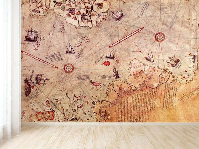 Piri Reis Karte Tapete | 3DFototapete - 2