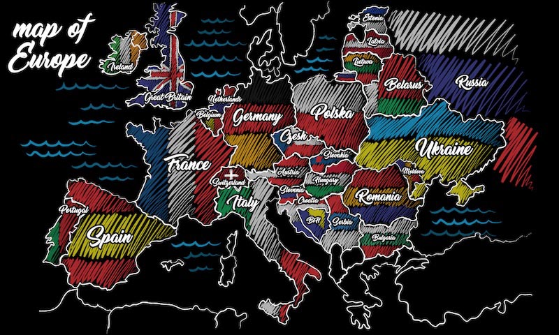 Europakarte Tapete | 3DFototapete