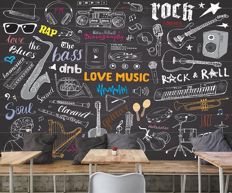 Musikzimmer Tapete | 3DFototapete - 2