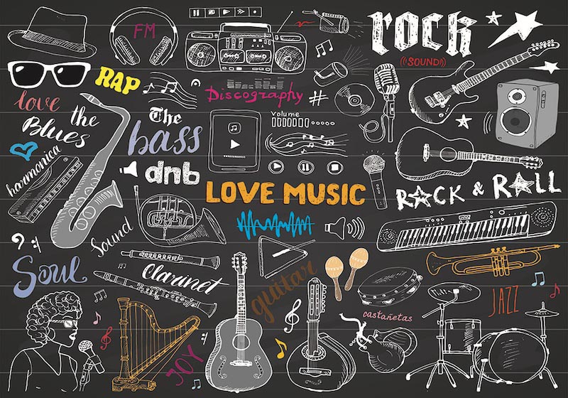 Musikzimmer Tapete | 3DFototapete