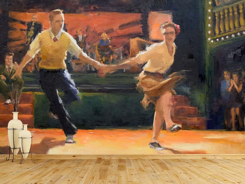 Lindy Hop Tanzchoreo Tapete | 3DFototapete - 2