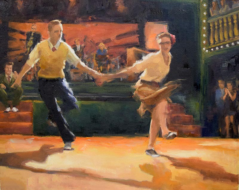 Lindy Hop Tanzchoreo Tapete | 3DFototapete