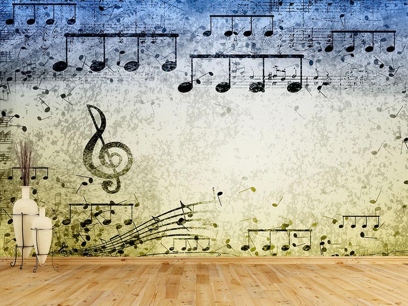 Harmonie Der Noten Tapete | 3DFototapete - 2