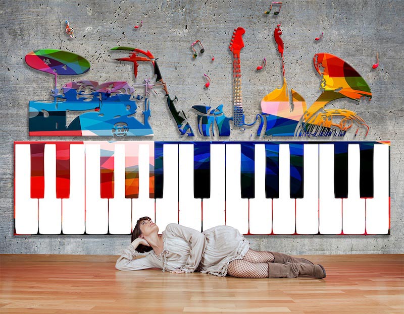 Musikinstrumente Tapete | 3DFototapete - 2