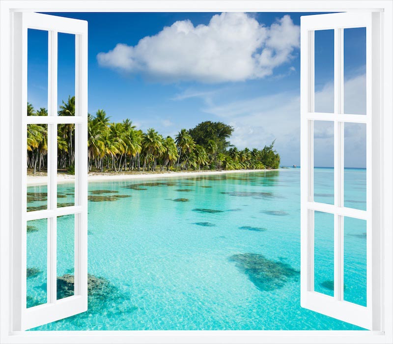 View of my house - 3D wallpaper decoration applied