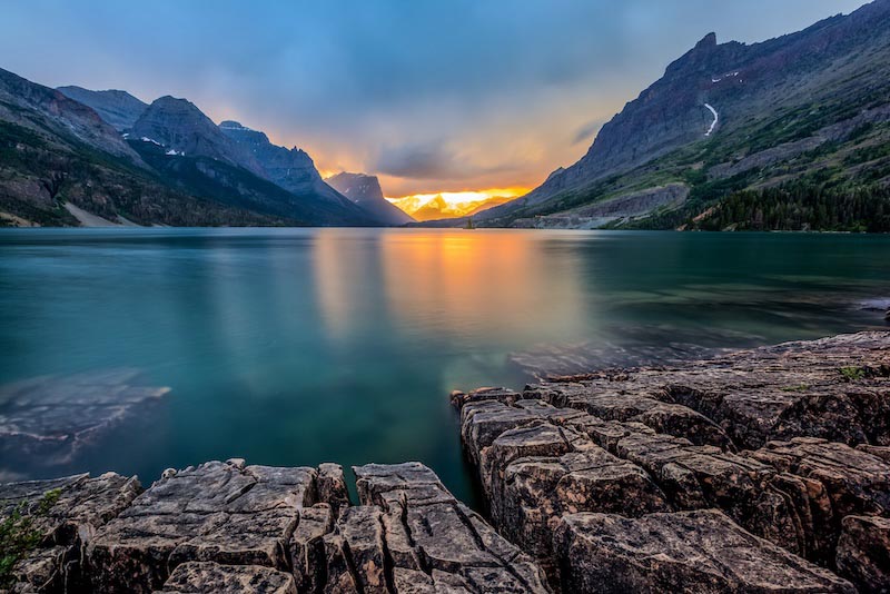Goldene Berge Tapete | 3DFototapete