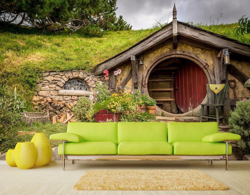 Hobbithaus Tapete | 3DFototapete - 2