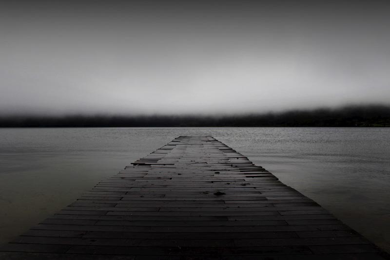 Pier in schwarzweiß Tapete | 3DFototapete