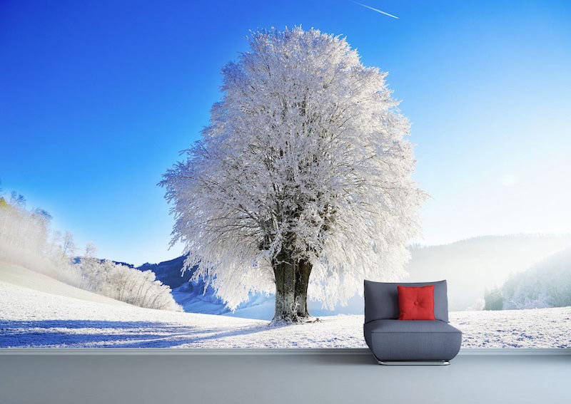 Spezieller Winterbaum Tapete | 3DFototapete - 2