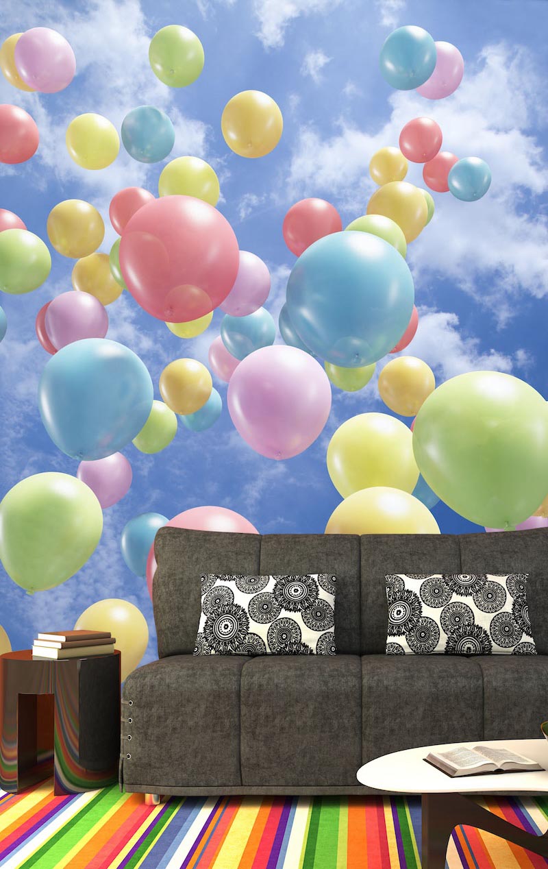 Fliegende Ballons Tapete | 3DFototapete - 2