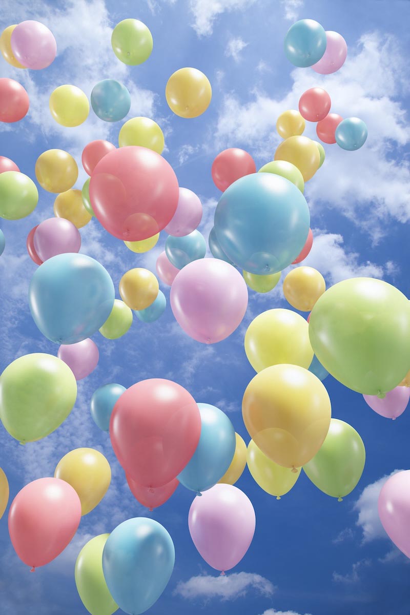 Fliegende Ballons Tapete | 3DFototapete