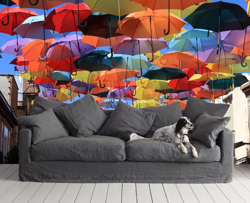 Regenschirm Regen Tapete | 3DFototapete - 2