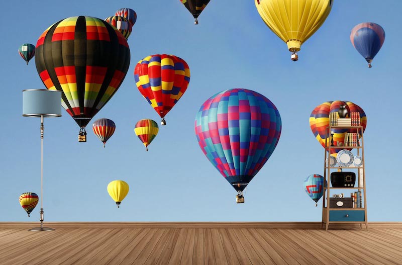 Ballonexplosion Tapete | 3DFototapete - 2
