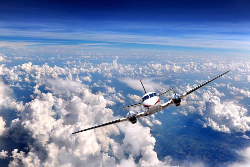Flugzeug Selfie Tapete | 3DFototapete