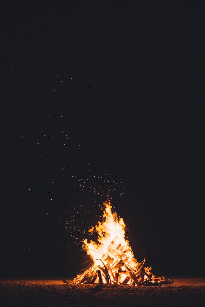 Camping Feuer Tapete | 3DFototapete