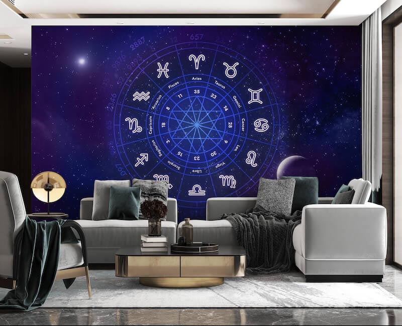 Astrologische Zahlen Tapete | 3DFototapete - 2
