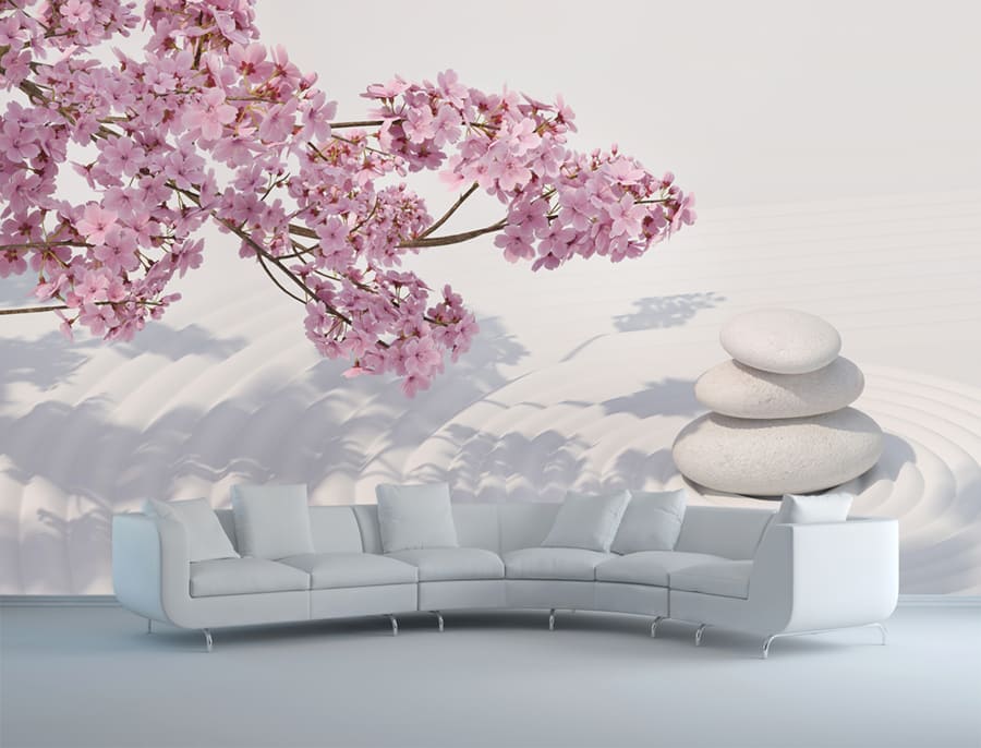 Kirschblüten-Zen Tapete | 3DFototapete - 2