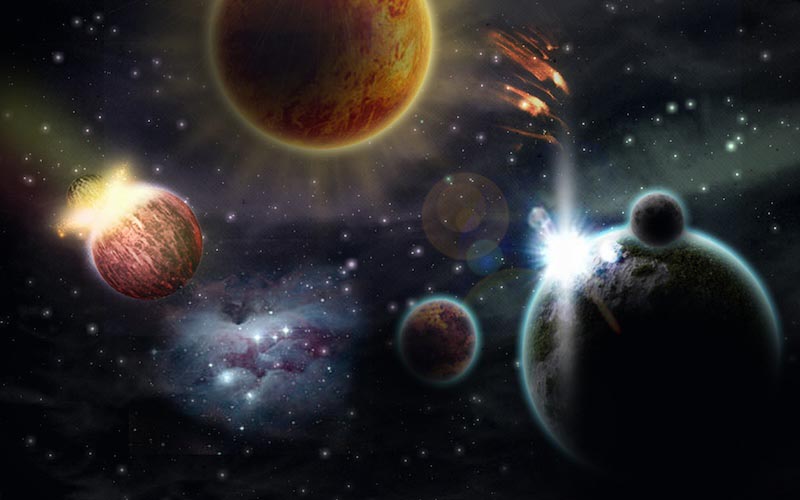 Galaktisches System Tapete | 3DFototapete