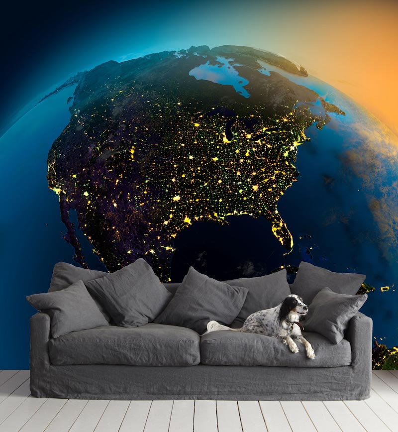 Amerika aus dem Weltall Tapete | 3DFototapete - 2