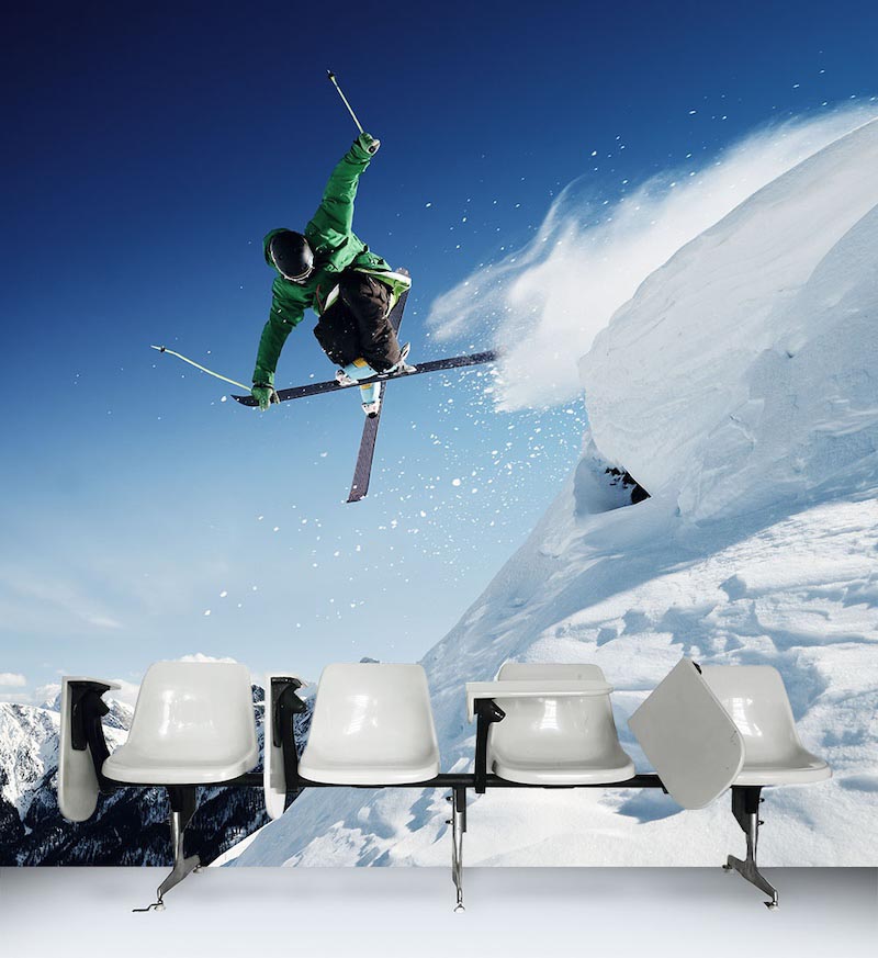 Fliegender Schiefahrer Tapete | 3DFototapete - 2