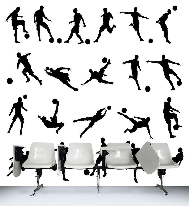 Fussball Bewegungsarten Tapete | 3DFototapete - 2