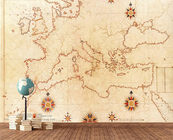 World Map Wallpaper And Map Wall Mural - 3
